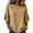 Khaki, variant on Lenpel Cotton Linen Shirts for Women Crew Neck Half Sleeve Boho Tops Casual Vintage Frayed Blouses Beach Vacation Clothes
