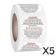 thumbnail image 1 of 5x500 Piezas Etiquetas De Advertencia De Felicidad Extrema Pegatinas Redondas Sellos Etiquetas, 1 of 8