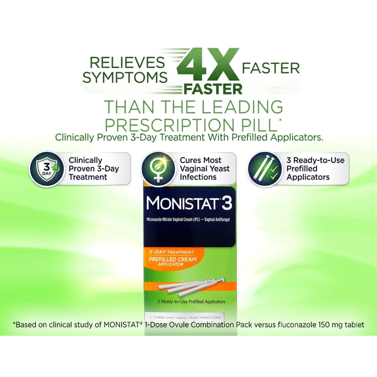 MONNALI SLAT CREAM 3本セット Monistat 3 Vaginal Antifungal Cream Prefilled 5gm Applicators 3 in