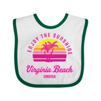 Inktastic Summer Enjoy the Sunshine Virginia Beach Virginia in Pink Boys or Girls Baby Bib