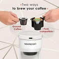 thumbnail image 4 of Mixpresso Single Serve Coffee Brewer, K Cup Compatible & Ground Coffee, White, 4 of 5
