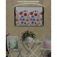 thumbnail image 3 of Red Poppy Flower Outdoor TV Cover 60 to 65 Inch Weatherproof, Blue Pink Floral Botanical Plant Leaf 600D Oxford TV Covers with Waterproof Zipper, Outside Flat TV Screen Protector Size 58"Wx37"Hx4.5"D, 3 of 7