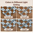 thumbnail image 7 of Design&I 5'x7' Washable Area Rug Beige Mottled Tone Symmetrical Print Contemporary Checkered Hallway for Small Living Room, Bedroom, Sleek Flatweave Pet Friendly & Non-Slip, 7 of 7