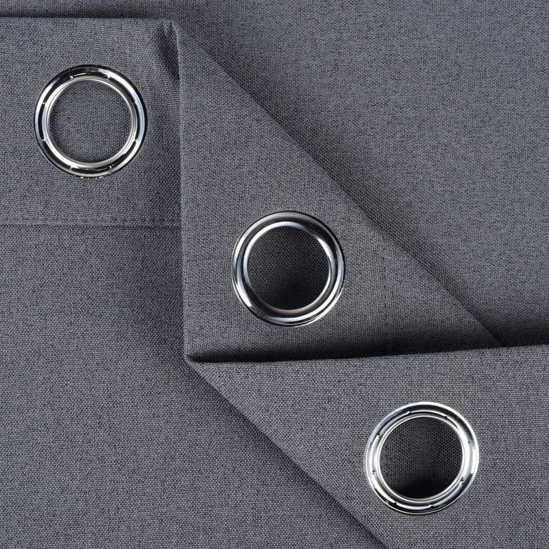 Superior Neal 100% Blackout Curtains Set of 2, Grommet Curtain Pannel Pair, Charconal, 52"W x 63"L