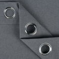 thumbnail image 6 of Superior Neal 100% Blackout Curtains Set of 2, Grommet Curtain Pannel Pair, Charconal, 52"W x 63"L, 6 of 12