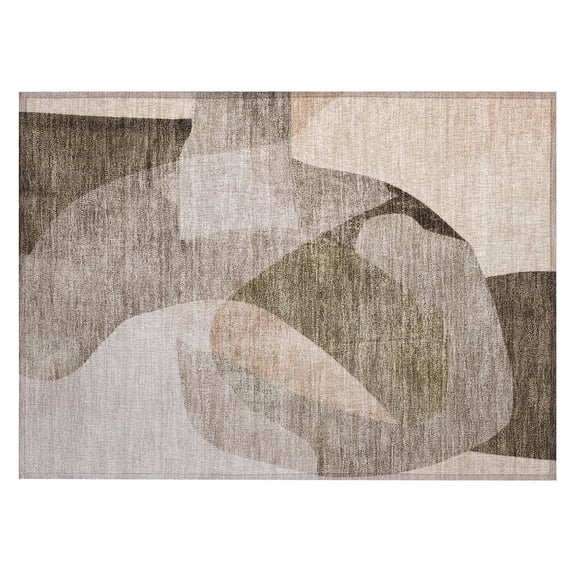 Dalyn Rugs Machine Washable Indoor/Outdoor Chantille ACN2058 Taupe 1'8" x 2'6" Rug