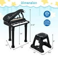 thumbnail image 3 of Costway 31 Keys Kids Piano Keyboard Toy Toddler Musical Instrument with Stool & Microphone Black, 3 of 9