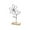 A/Black, variant on RBCKVXZ Iron Flower Decorations with Wooden Base - 5.5x9.4 Inch Metal Home Table Decor, Black Wire Signs for Bedroom Patio Balcony Bathroom Office Restaurant Shop Presents Gifts