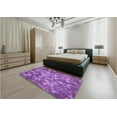 thumbnail image 4 of Ahgly Company Indoor Round Patterned Heliotrope Purple Area Rugs, 8' Round, 4 of 6