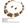 thumbnail image 7 of soumake Women's Luxury Elegant Vintage Leopard Print Necklace and Earrings Set of 2, 7 of 7