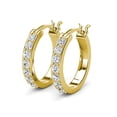 thumbnail image 6 of Cate & Chloe Presley 18k Yellow Gold Plated 17mm Hoop Earrings with Swarovski Crystals for Women, 6 of 10