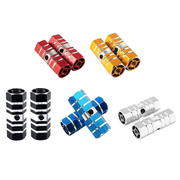 Bike pedals Cycling non slip grooves Alloy foot stunt pegs BMX