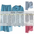 thumbnail image 2 of wcjm Blue Women's Casual Solid Retro Plus Size Cotton Button Shirt High Waist Loose Pocket Long Pant Suit, 2 of 5
