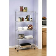 Seville Classics 14"D x 30"W x 60"H 5-Tier Steel Wire Shelving System
