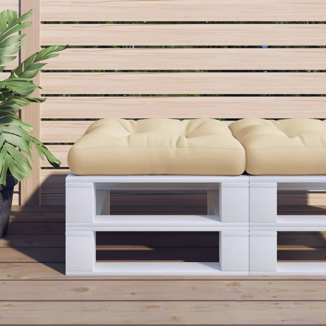 vidaXL Coussin de Palette Beige 60x60x12 cm Tissu