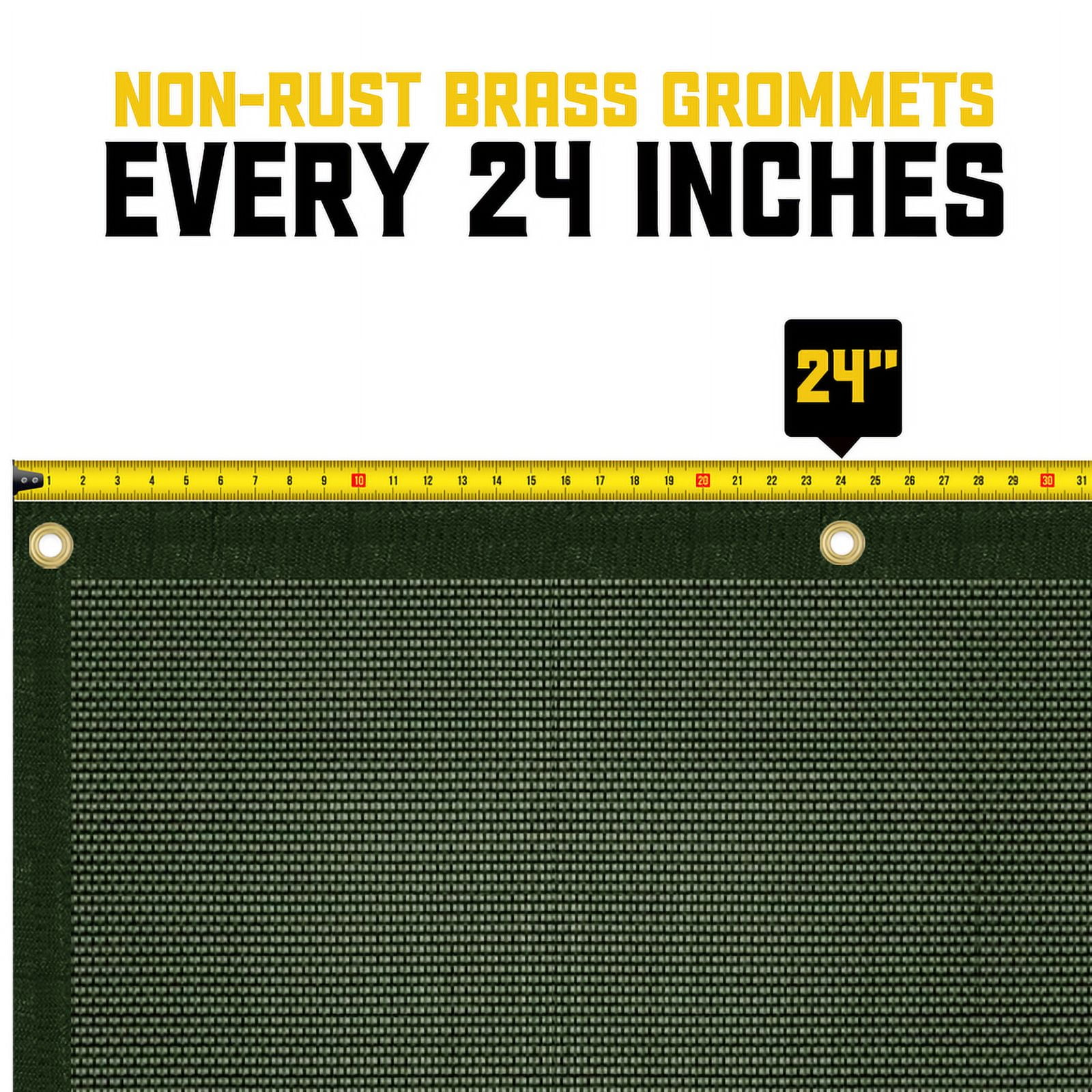 Core Tarps 60% Green Shade Cloth with Grommets - 12 X 25 FT Heavy Duty Mesh Tarp - Sun Shade Cloth for Garden Vegetables Plants Greenhouse Outdoors Backyard Fences Dump Trucks Patio Mesh Shade Tarp