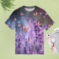 thumbnail image 5 of Lavender T-Shirts Casual T-Shirt Short Sleeve Women Trendy Tshirt Beach Custom Tops, 5 of 5