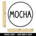 thumbnail image 2 of Mocha Flavor Scent Rounded Text Self-Inking Rubber Stamp Ink Stamper - Black Ink - Mini 1/2 Inch, 2 of 7