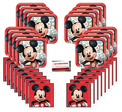 16 Napkins 16 Mickey Mouse 1st Birthday Party Bundle 7 Plates