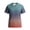 Blue, variant on Medical Scrub Tops for Women - Soft Stretch V-Neck Funny Gradient Printed Top Scrubs with Pockets