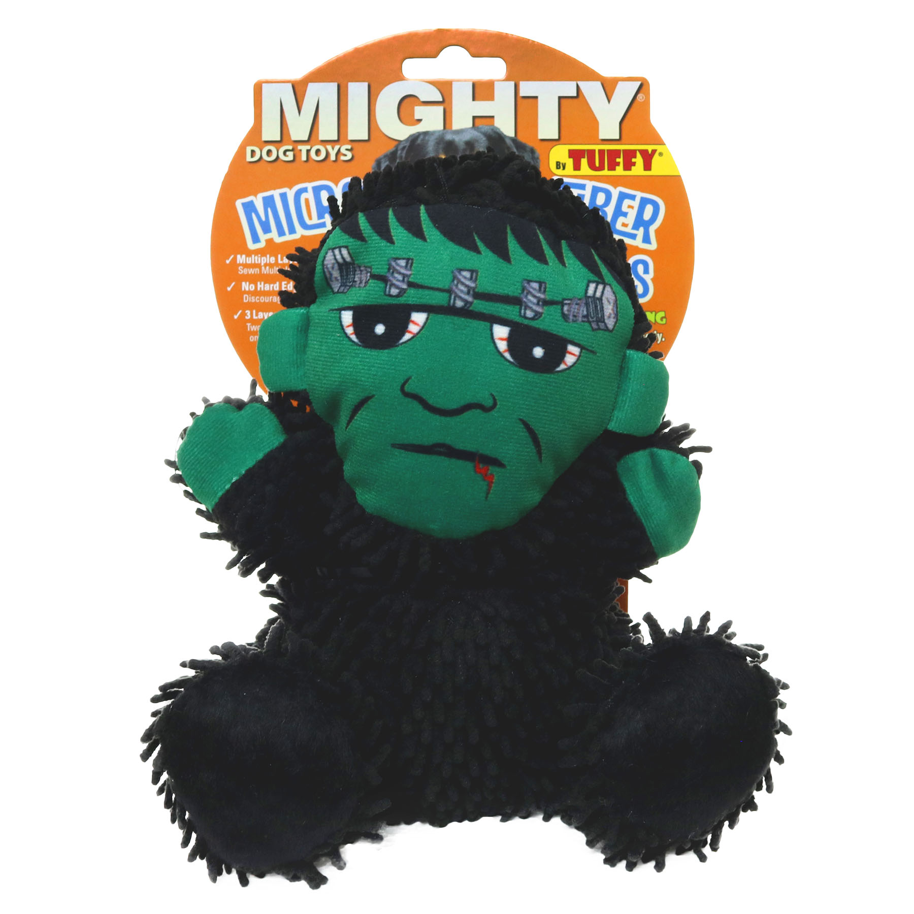 Mighty Microfiber Ball Frankenstein, Halloween Squeaky Dog Toy