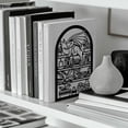thumbnail image 4 of Sujetalibros metálicos para estanterías, modernos, decorativos, resistentes, para libros de estudio., 4 of 9