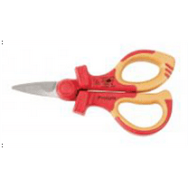 Wiha Tools Insul. Proturn Electrician"s Shears, 6.3" OAL w/ Cable Notch. Stainless Steel Blades