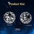 thumbnail image 5 of 100pcs Rhinestone Clay Beads 10mm Pave Disco Ball Clay Beads Polymer Clay Ball Beads Rhinestones Crystal Diamond Beads for Bracelet Necklace Earring Jewelry Making Christmas Hematite, 5 of 9