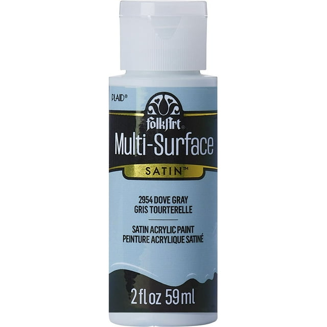 FolkArt Peinture Acrylique Satin Multi-Surface, 2 fl. oz., Gris Colombe