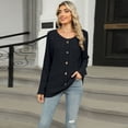 thumbnail image 3 of SWSMCLT Women's Soft Pullover Sweater Warm Top Elegant Duster Cardigan Crewneck Long Sleeve Fashion Spring Loose Black X-Large, 3 of 5