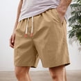 thumbnail image 2 of ibiyuan Baggy Sweat Shorts Mens Chino Shorts Gym Shorts Shorts Men Stretch Elastic Waist Drawstring Mens Athletic Shorts Lightweight Straight-Fit Mens Basketball Shorts Summer Beach Golf Shorts, 2 of 6