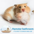 thumbnail image 3 of Pet's Paradise: Premium Plastic Hamster Sand Bath, Ultra Lightweight Small Animal Bathroom for Stress Relief, Detachable Design Easy to Clean for Dwarf Hamster Gerbil (S, Light, 3 of 5