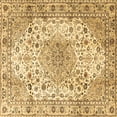thumbnail image 1 of Ahgly Company Indoor Square Medallion Brown Traditional Area Rugs, 7' Square, 1 of 4