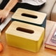 thumbnail image 4 of Caja de Pañuelos con Tapa de bambú Contenedor de Pañuelos de Escritorio Duradero para el Hogar Baño Cocina Oficina Coche Restaurante ANGGREK  Otros, 4 of 8
