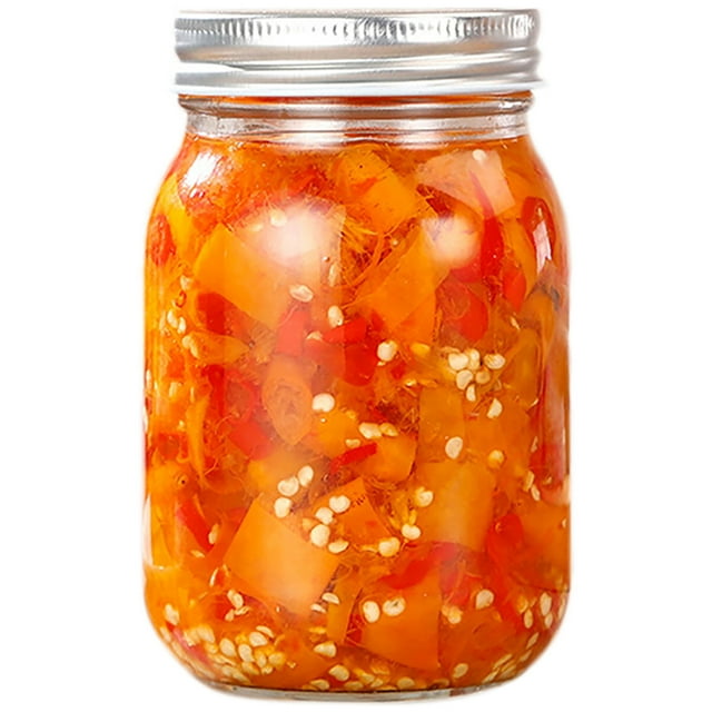 Bangcool Food Storage Jar Transparent Wide Mouth Mason Jar Jam Container Canning Canister
