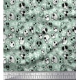 thumbnail image 1 of Soimoi Modal Satin Fabric Crossbone & Skull Halloween Print Fabric by The Yard 42 Inch Wide, 1 of 1