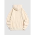 thumbnail image 3 of ZAFUL Men's Junior Tenager Letter Graphic Printed Fleece-lined Hoodie Light Yellow XL, 3 of 6