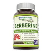 Pure Naturals Berberine 500mg Per Serving 120 Capsules Supplement | Non GMO | Gluten Free | Made in USA