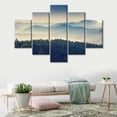 thumbnail image 4 of TISHIRON 5PCS Framed Landscape Theme Canvas Wall Art Set,60"x32" Fog Mountain Forest Scenery Wall Canvas Art Decor, 4 of 7
