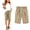 ee15 Khaki, variant on Big Girls Long Shorts Girls Bermuda Shorts Knee Length Cotton Linen Straight Wide Leg Long Shorts Solid Drawstring Elastic Waist Short Casual Summer each Shorts with Pockets
