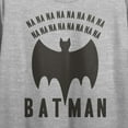 thumbnail image 3 of Batman Na Na Na Na Bat Logo Women's Athletic Heather Gray Boyfriend Crop Tee-XS, 3 of 5