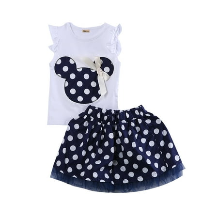 

Meihuid Little Girls Floral Print Spaghetti Strap Camisole Crop Tops Lace Mini Skirt Dress