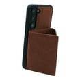 thumbnail image 5 of Allytech Detachable Magnetic Wallet Case for Samsung Galaxy S23, 2 in 1 Slim Thin Wallet Case with Credit Card Slots, Shockproof Premium PU Leather Kickstand Cover Case - Brown, 5 of 10
