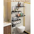 thumbnail image 4 of Repisas Flotantes Estantes De Madera Cocina Baño 4pzs Modelo Negro, 4 of 4