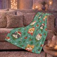 thumbnail image 6 of Cute Cartoon Cats Santa Hats Christmas, Playful Pet Portrait Pattern, Warm Flannel Blanket for Living Room and Reading Nook, Cat Lovers Christmas Gift, Pet Lover Home Decor, 6 of 9