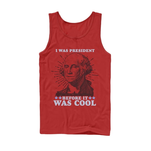 Men's Lost Gods Fourth of July  Washington Before Cool  Tank Top Red 2X Large