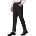 thumbnail image 4 of INSPIRE CHIC Men's Dress Solid Color Pants Straight Front Chino Slacks, 4 of 5