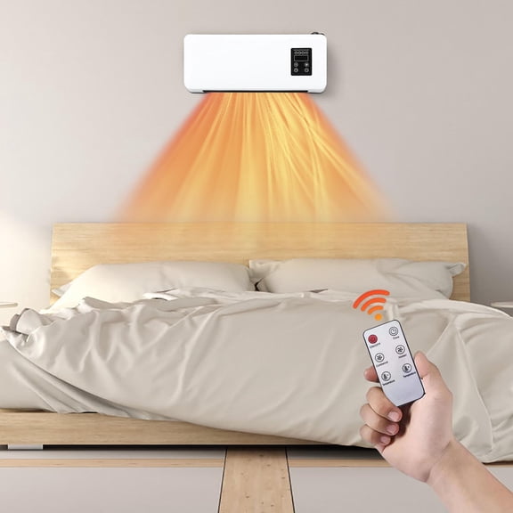 Fankiway Smart Wall Heater Electric Space Heater for Bedroom 1500W Remote Control Wall Mount Heater for indoor Space Heater Fast Heating and Machine Towel Dry