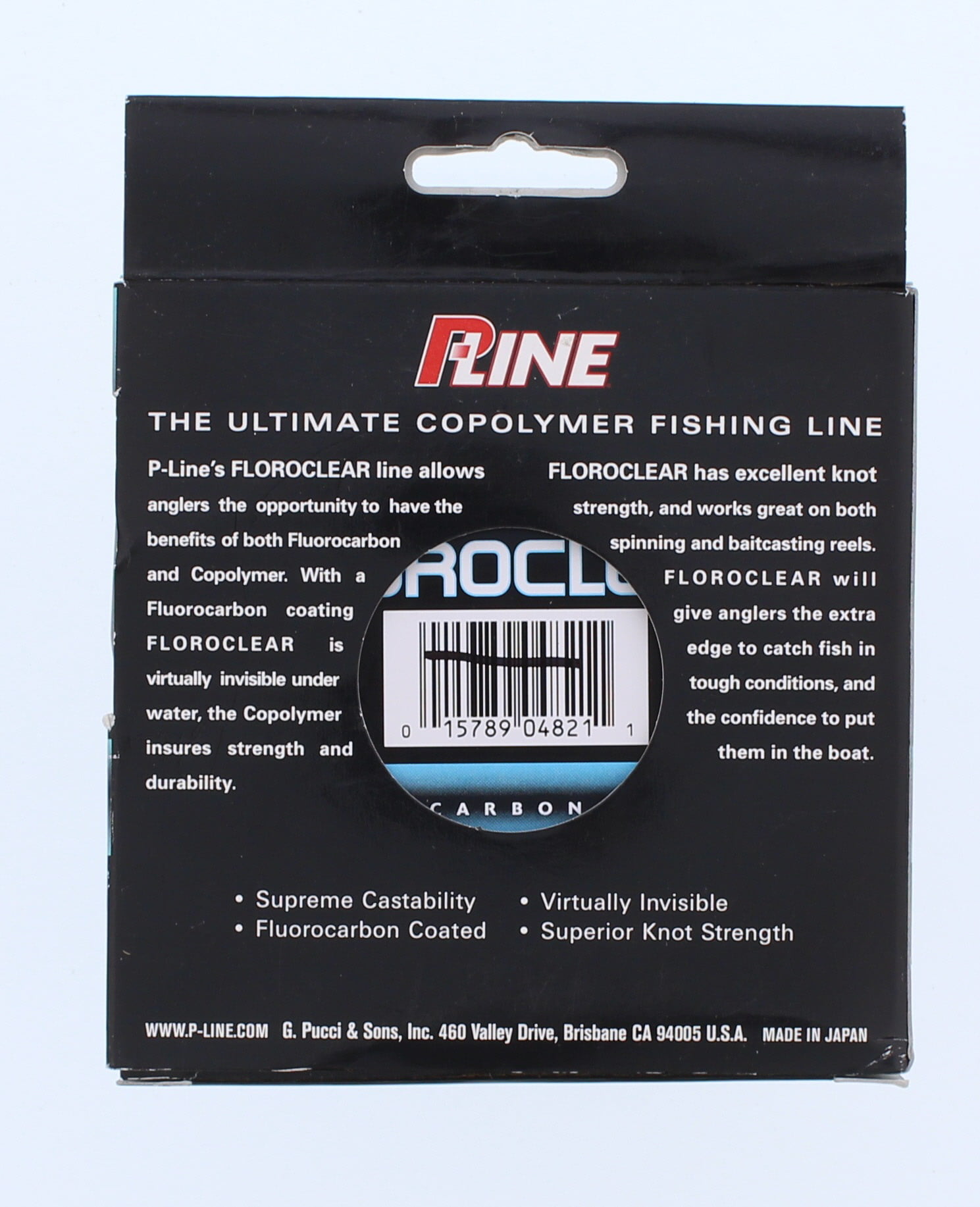 P-Line Floroclear Fluorocarbon Coated Fishing Line (12 Lb./ 600