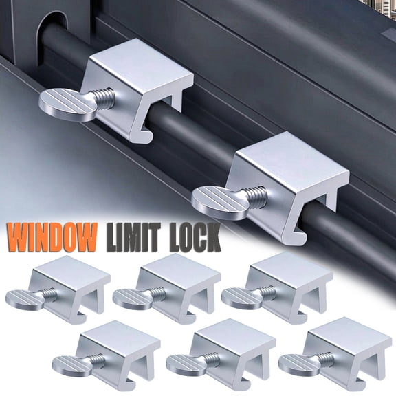 Sliding Window Locks, 6 Pack Safety Locks for up and Down Adjustable Window with Keys